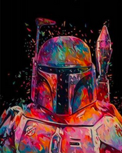 Load image into Gallery viewer, a painting of a boba fett from star wars