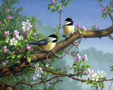 Load image into Gallery viewer, Two Chickadees