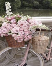 Load image into Gallery viewer, Bicycle with Pink Roses