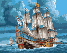 Load image into Gallery viewer, Sailing Ship on the High Seas