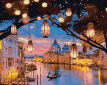 Load image into Gallery viewer, Sunset Lanterns on the Canal