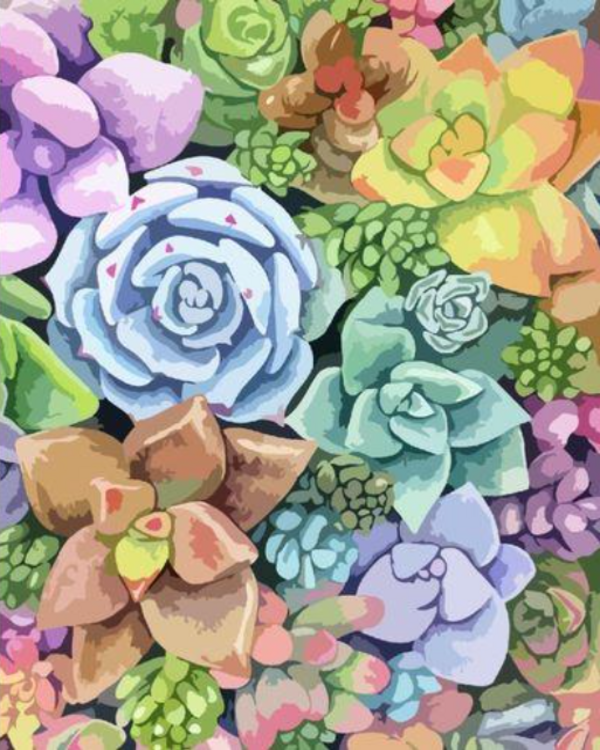 a painting of a bouquet of flowers