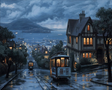 Load image into Gallery viewer, Trams at Night
